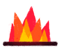 egomi summer fire fall flame Sticker