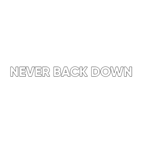 Neverbackdown Sticker by zones.paris