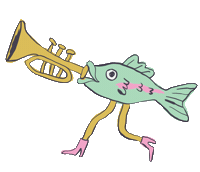 Musical Instrument Surrealism Sticker by Heather Buchanan