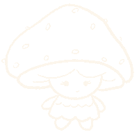 Fine Line Mushroom Sticker