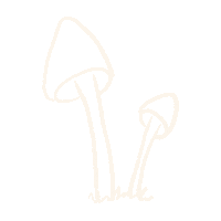 Fine Line Mushroom Sticker
