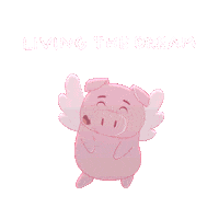 Happy Living The Dream Sticker by PositivelyPigasus