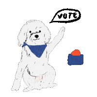 Dogs Voting Sticker by Andrea Caceres