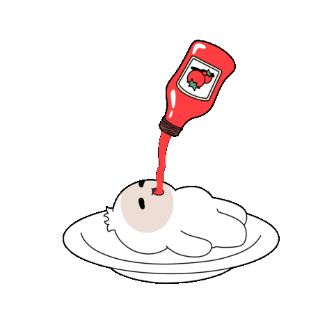 Sauce Drowning Sticker by okdstudio