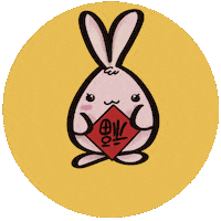 Happy New Year Bunny Sticker