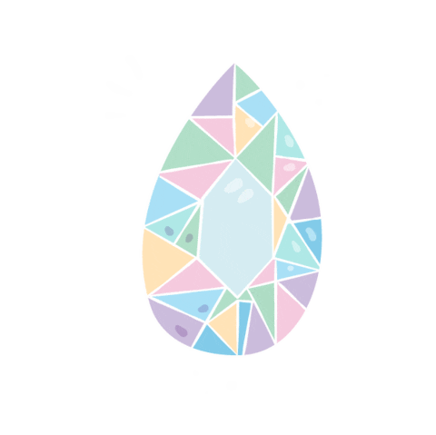rainbow crystal Sticker by By Invite Only