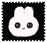 tatajuniworld black crying rabbit tatajuni Sticker