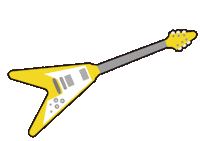 showshowmomAG guitar airguitar エアギタ makeairnotwar Sticker
