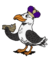 Summer Seagull Sticker by James Madison University