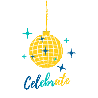 Disco Celebrate Sticker by Margrit Co.