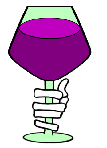 Happy Red Wine Sticker