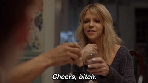 kaitlin olson cheers GIF by The Mick