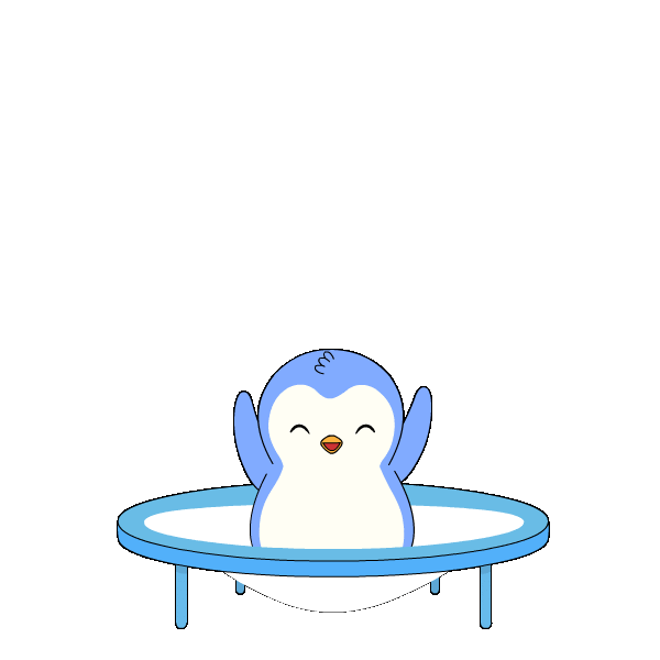 Jumping Feel Good Sticker by Pudgy Penguins