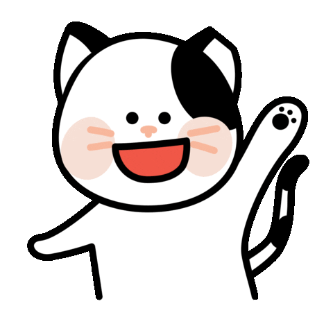 Cat Hello Sticker by bbosiraegi