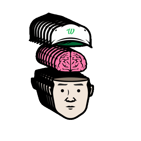Vibes Brain Sticker by Weedly