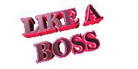 like a boss Sticker