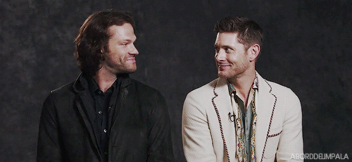 aborddelimpala giphyupload laugh jensen ackles jared padalecki GIF