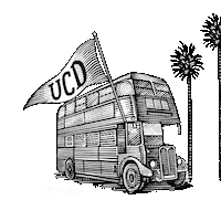 On My Way Bus Sticker by UC Davis