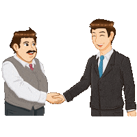 Shake Hands Boss Sticker by Multipolar Technology