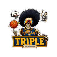 Basketball Skull Sticker
