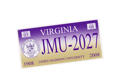 Car Virginia Sticker by James Madison University
