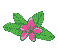 Koslik flower tropical hawaii plumeria Sticker
