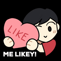 comixsg heart like me likey holding heart GIF