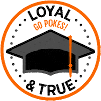 Orange And Black Cowboys Sticker by Oklahoma State University