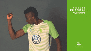 victor osimhen muscles GIF by VfL Wolfsburg