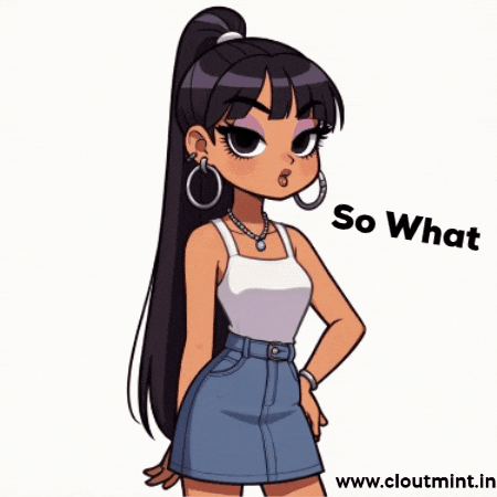 cloutmint giphygifmaker so what girl attitude cloutmint GIF