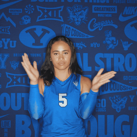 Ncaa Volleyball Go Cougs GIF by BYU Cougars