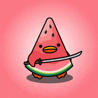 digitalducks stabby quacks cartoon duck duck with knife GIF