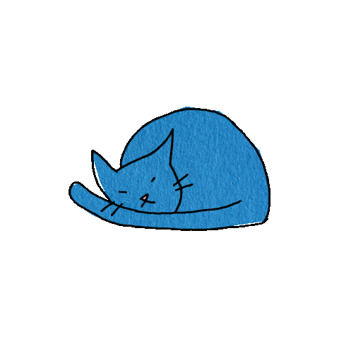 Tired Cat Sticker by odibz