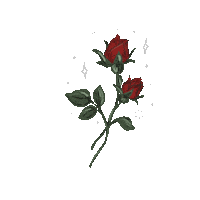 Red Rose Flowers Sticker