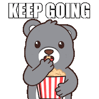 Teddy Bear Popcorn Sticker by BEARISH