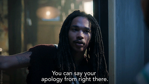 Too Late To Apologize Sorry Not Sorry GIF by grown-ish