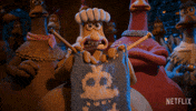 Scared Chicken Run GIF by NETFLIX