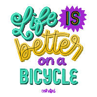 Text Bicycling Sticker by cebrazul
