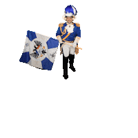 BlaueFunkenKoeln wave flag karneval koln Sticker