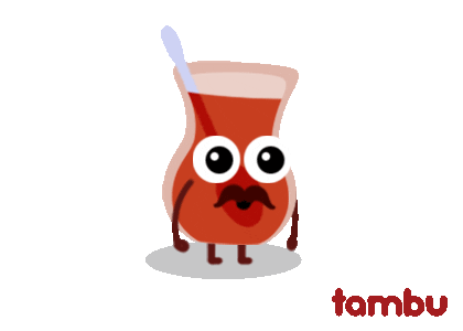 Happy Tea Sticker by Tambu Klavye