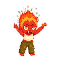 Angry Fire Sticker