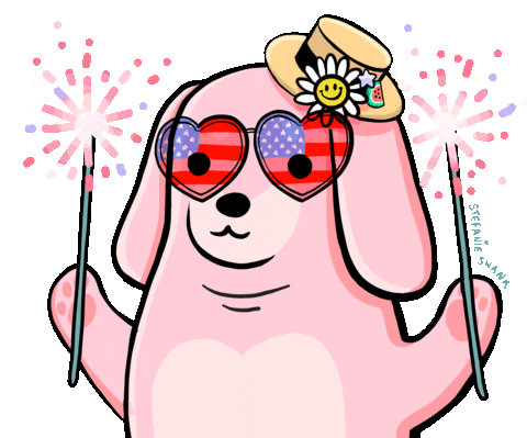 4Th Of July Party Sticker by Stefanie Shank