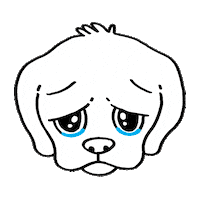 Sad Golden Retriever Sticker by Holler Studios
