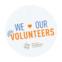Volunteer Sticker by National Psoriasis Foundation