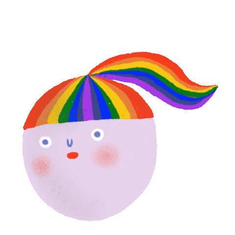 Happy Rainbow Sticker by curly_mads