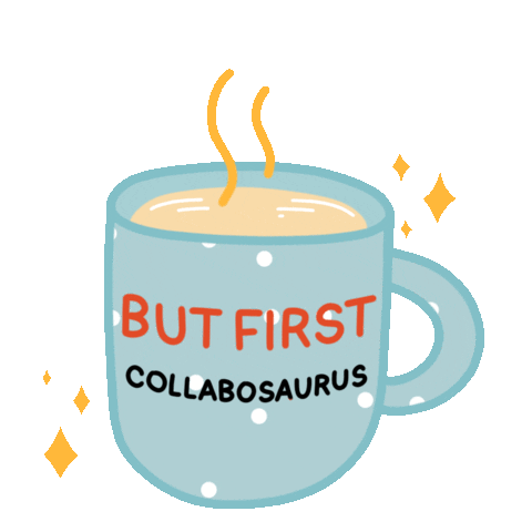 coffee work Sticker by Collabosaurus