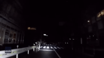Motorcyclist Captures Moment Power Cuts In Japan
