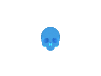 weakbarrel food rainbow monster skull Sticker