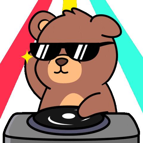 Teddy Bear Party Sticker by BEARISH