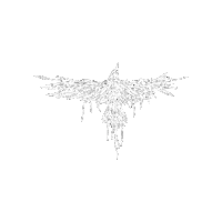 White Raven Sticker by Hydrus Poetry